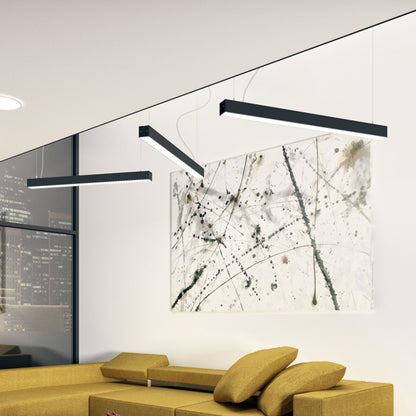 PESANTE 75 | lineaire LED hanglamp | 40W 4200lm 3000K | aluminium of zwart