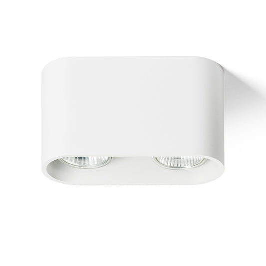 MANTOVA II | dubbele opbouwspot | 2x GU10 | mat wit of mat zwart | met of zonder lichtbron