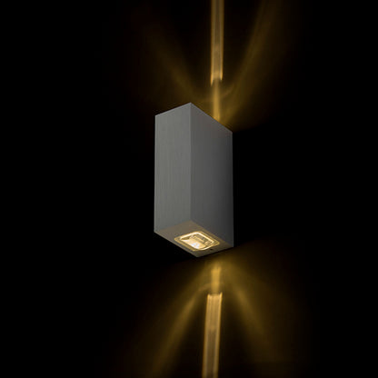 NICK II | lampada da parete per esterni up-down | LED 2x3W 780lm | IP54 | alluminio spazzolato