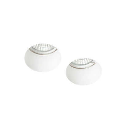 QUO R II | gips inbouwspot | 2x GU10 | trimless dubbel rond | met of zonder lichtbron