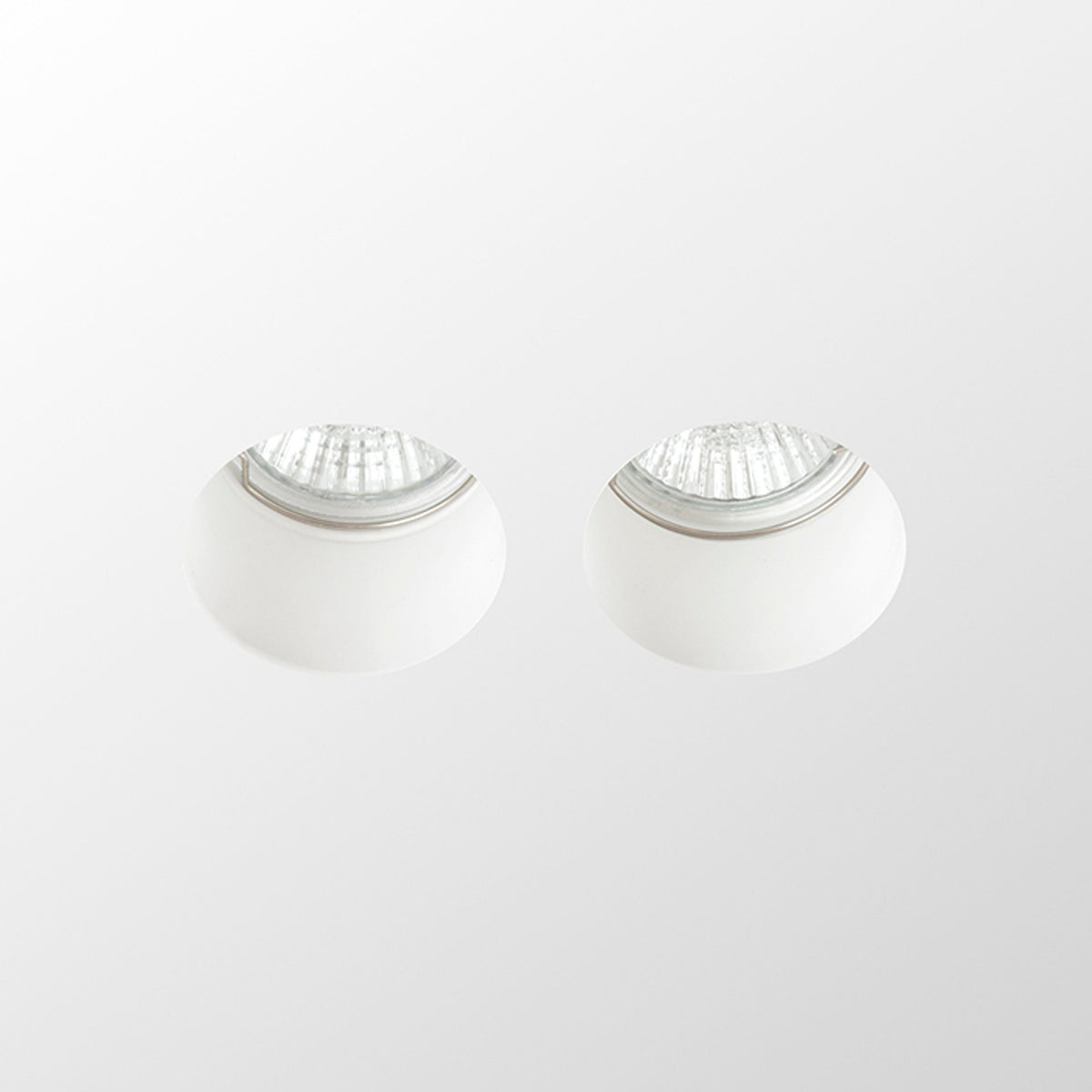 QUO R II | gips inbouwspot | 2x GU10 | trimless dubbel rond | met of zonder lichtbron