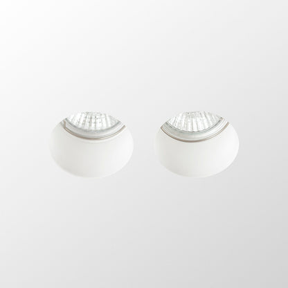 QUO R II | gips inbouwspot | 2x GU10 | trimless dubbel rond | met of zonder lichtbron