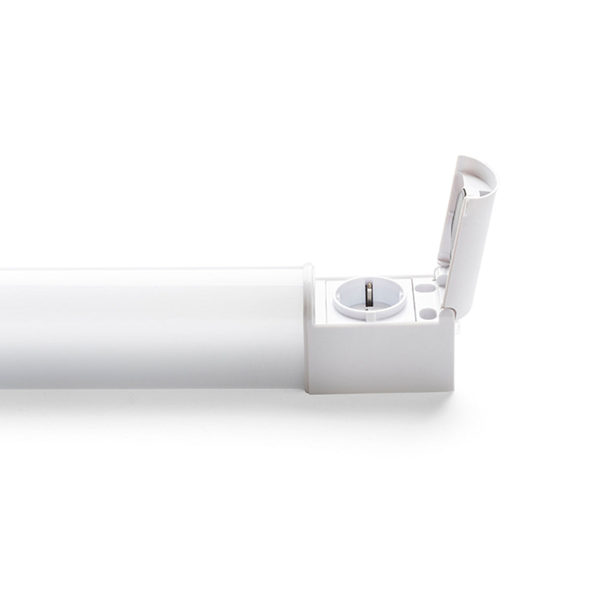 FLORIO | LED nástěnné koupelnové svítidlo se zásuvkou a vypínačem | 8W 3000K | IP44 bílé