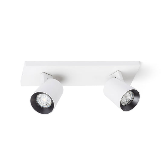 KENNY II | dubbele opbouwspot op balk | 2x GU10 | 3 kleuren | met of zonder lichtbron