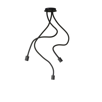 LOYD E27 III | hanglamp met 3 verstelbare siliconen armen | E27 | zwart | met of zonder lichtbron
