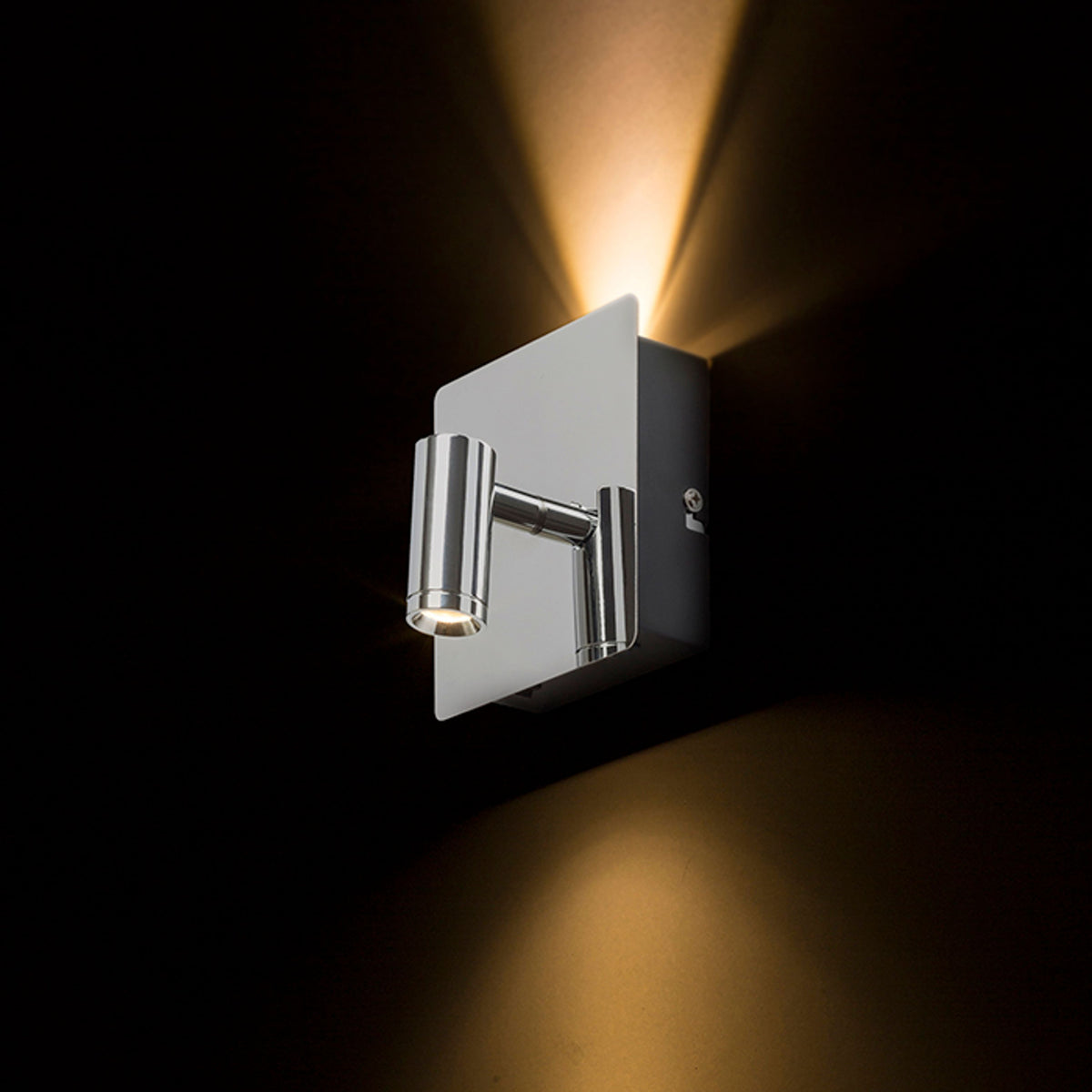 TIARA | LED wandlamp met twee apart schakelbare lichtbronnen | 3000K | chroom