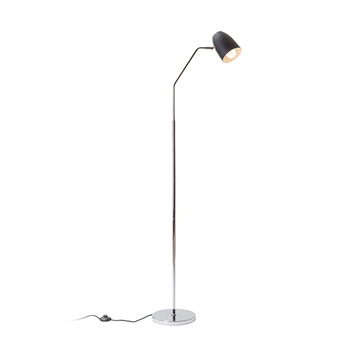 PRAGMA vloerlamp zwart chroom E27