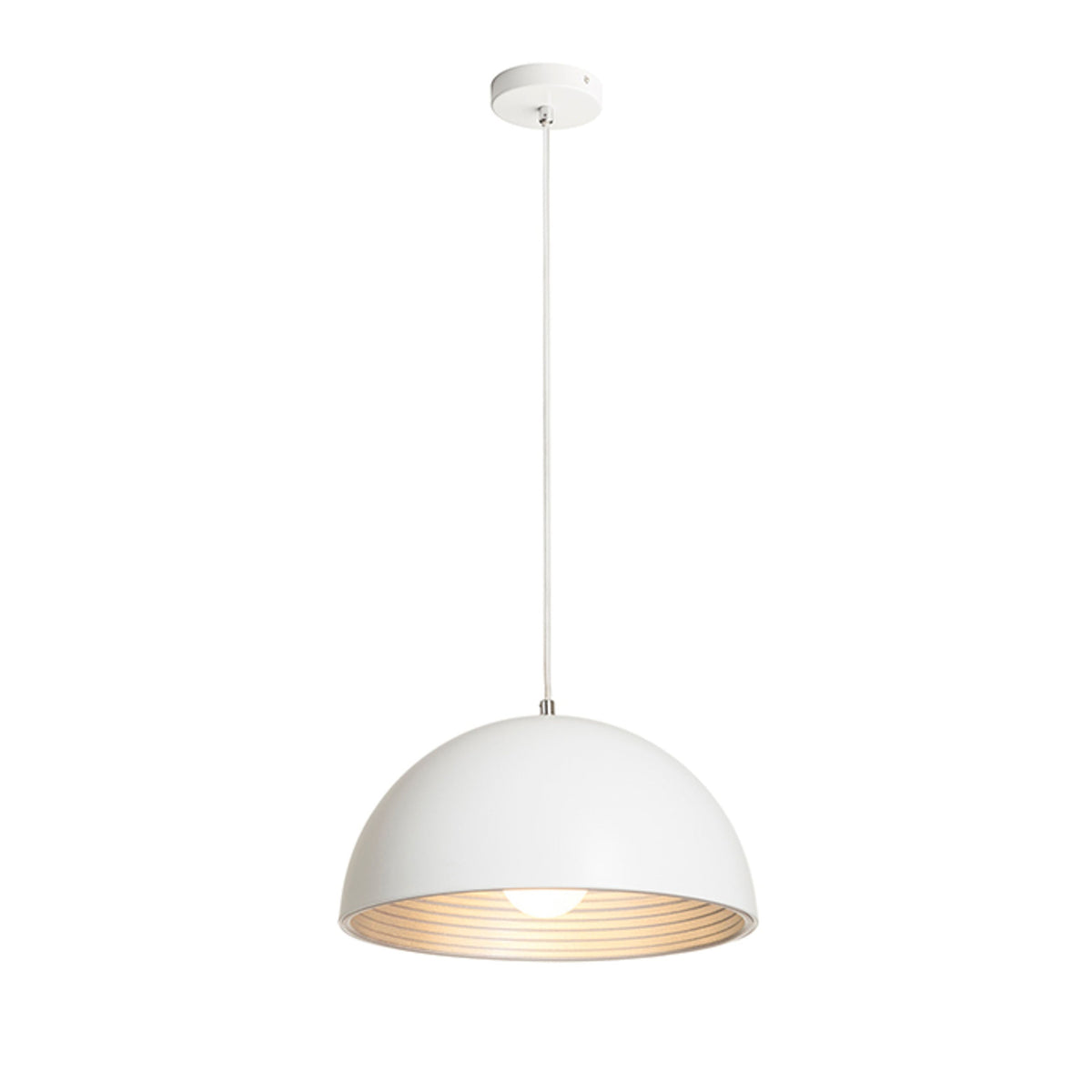 CARISSIMA 40 | candeeiro metálico suspenso com refletor de 40 cm | E27 | branco com cinzento-prateado ou preto com dourado | com ou sem lâmpada