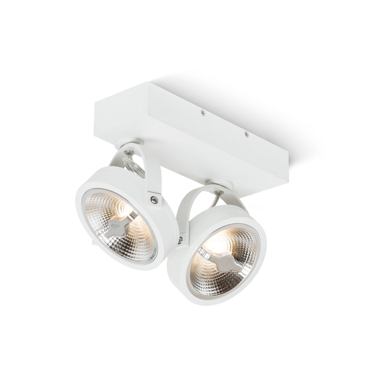 KELLY LED II DIMM | lampada da parete e da soffitto con 2 riflettori orientabili | 12W 3000K dimmerabile | bianca o nera