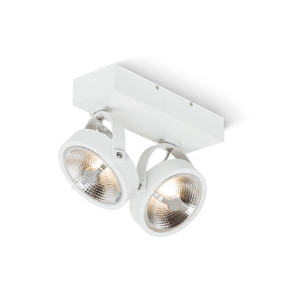 KELLY LED II DIMM | lampada da parete e da soffitto con 2 riflettori orientabili | 12W 3000K dimmerabile | bianca o nera
