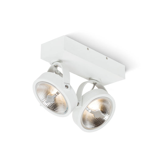KELLY LED II DIMM | vegg- og taklampe med 2 justerbare reflektorer | 12 W 3000 K dimbar | hvit eller svart