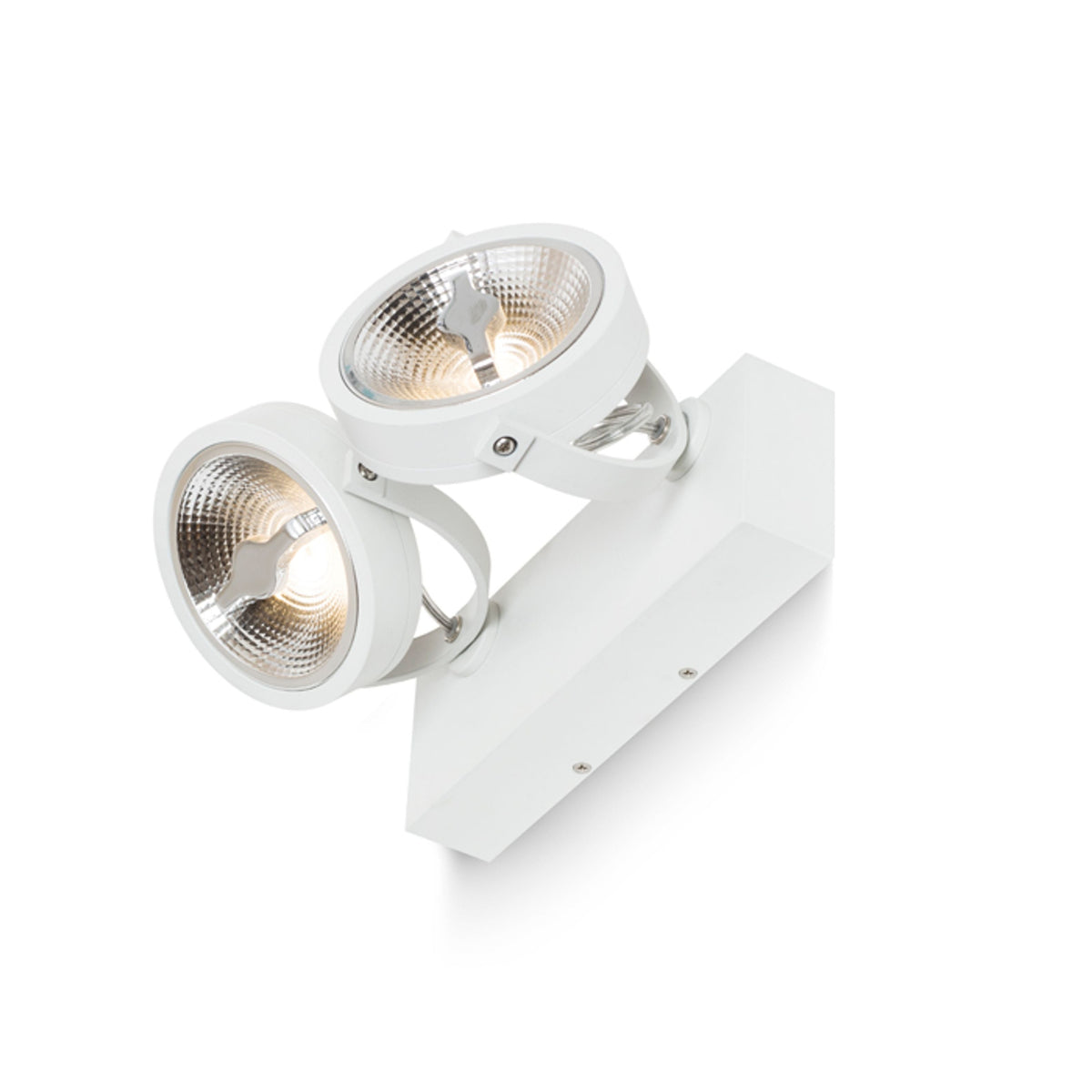 KELLY LED II DIMM | lampada da parete e da soffitto con 2 riflettori orientabili | 12W 3000K dimmerabile | bianca o nera
