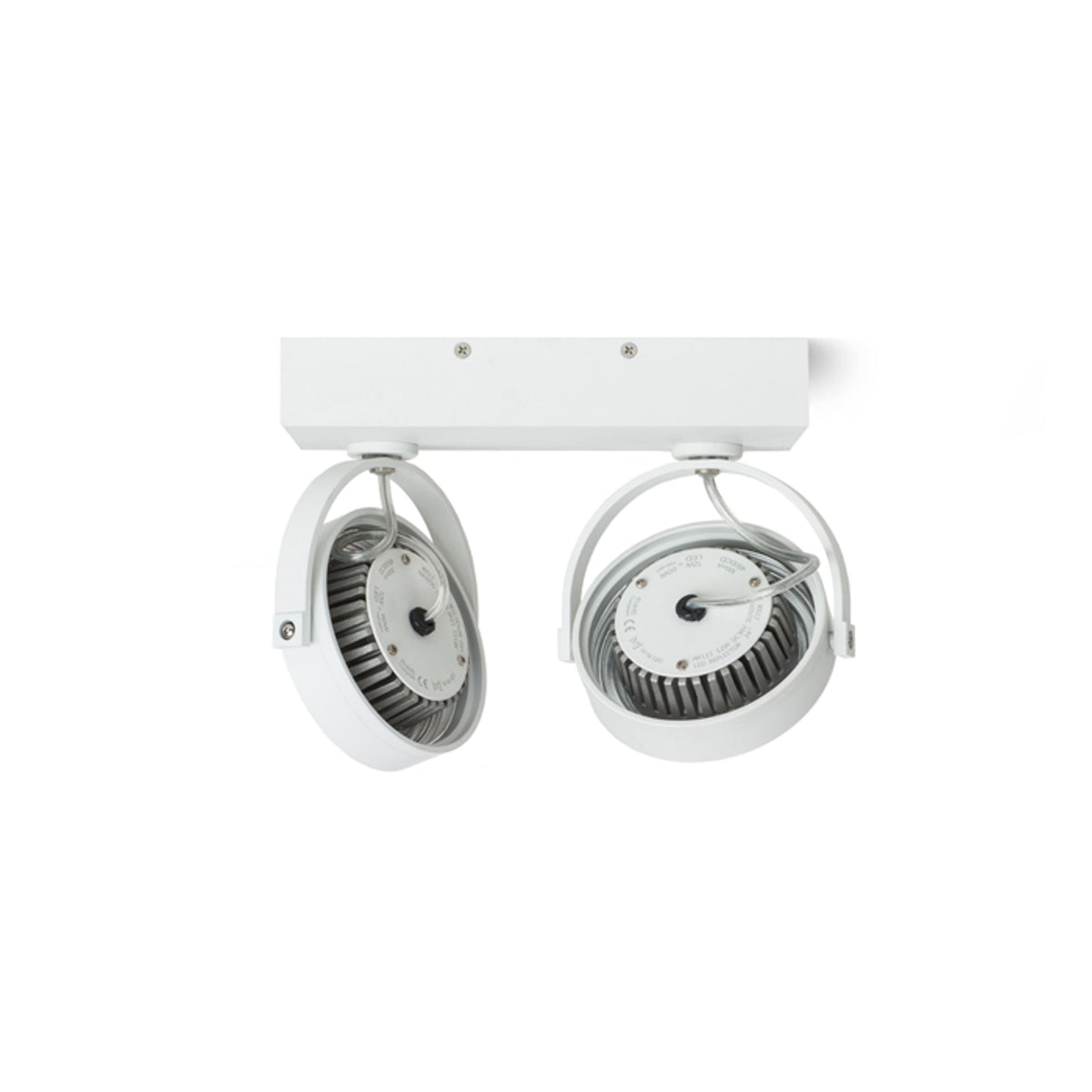 KELLY LED II DIMM | lampada da parete e da soffitto con 2 riflettori orientabili | 12W 3000K dimmerabile | bianca o nera