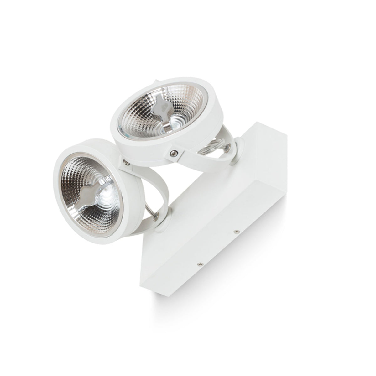 KELLY LED II DIMM | lampada da parete e da soffitto con 2 riflettori orientabili | 12W 3000K dimmerabile | bianca o nera