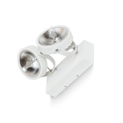 KELLY LED II DIMM | lampada da parete e da soffitto con 2 riflettori orientabili | 12W 3000K dimmerabile | bianca o nera