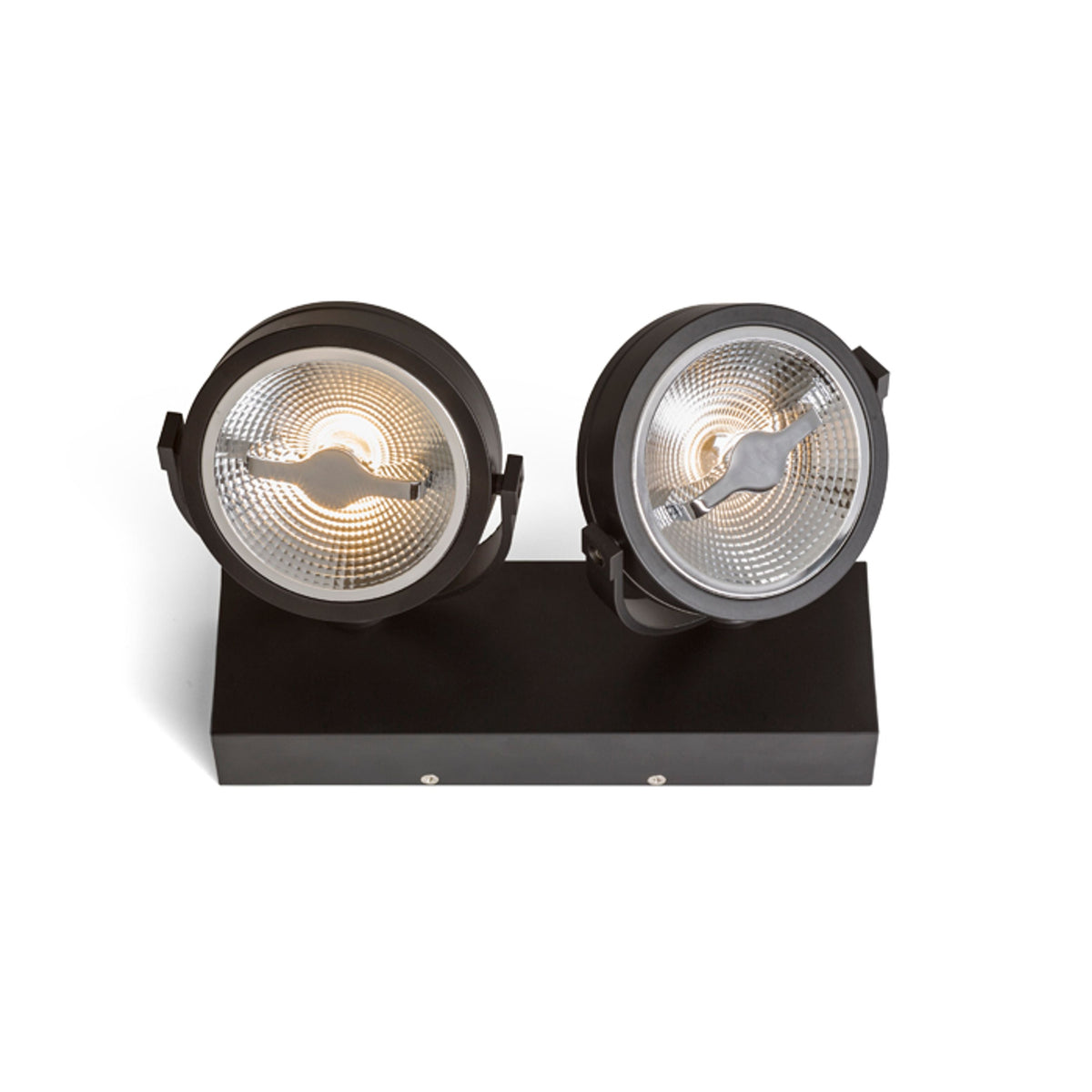 KELLY LED II DIMM | lampada da parete e da soffitto con 2 riflettori orientabili | 12W 3000K dimmerabile | bianca o nera