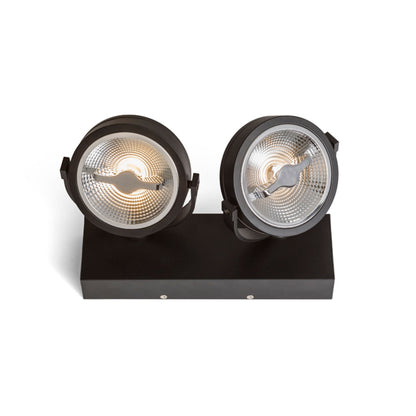 KELLY LED II DIMM | lampada da parete e da soffitto con 2 riflettori orientabili | 12W 3000K dimmerabile | bianca o nera