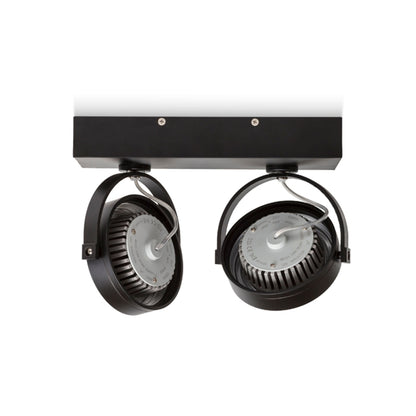 KELLY LED II DIMM | lampada da parete e da soffitto con 2 riflettori orientabili | 12W 3000K dimmerabile | bianca o nera