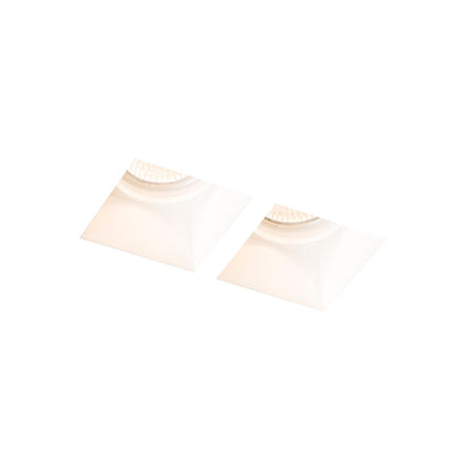 QUO SQ II | gips inbouwspot | 2x GU10 | trimless dubbel vierkant | met of zonder lichtbron