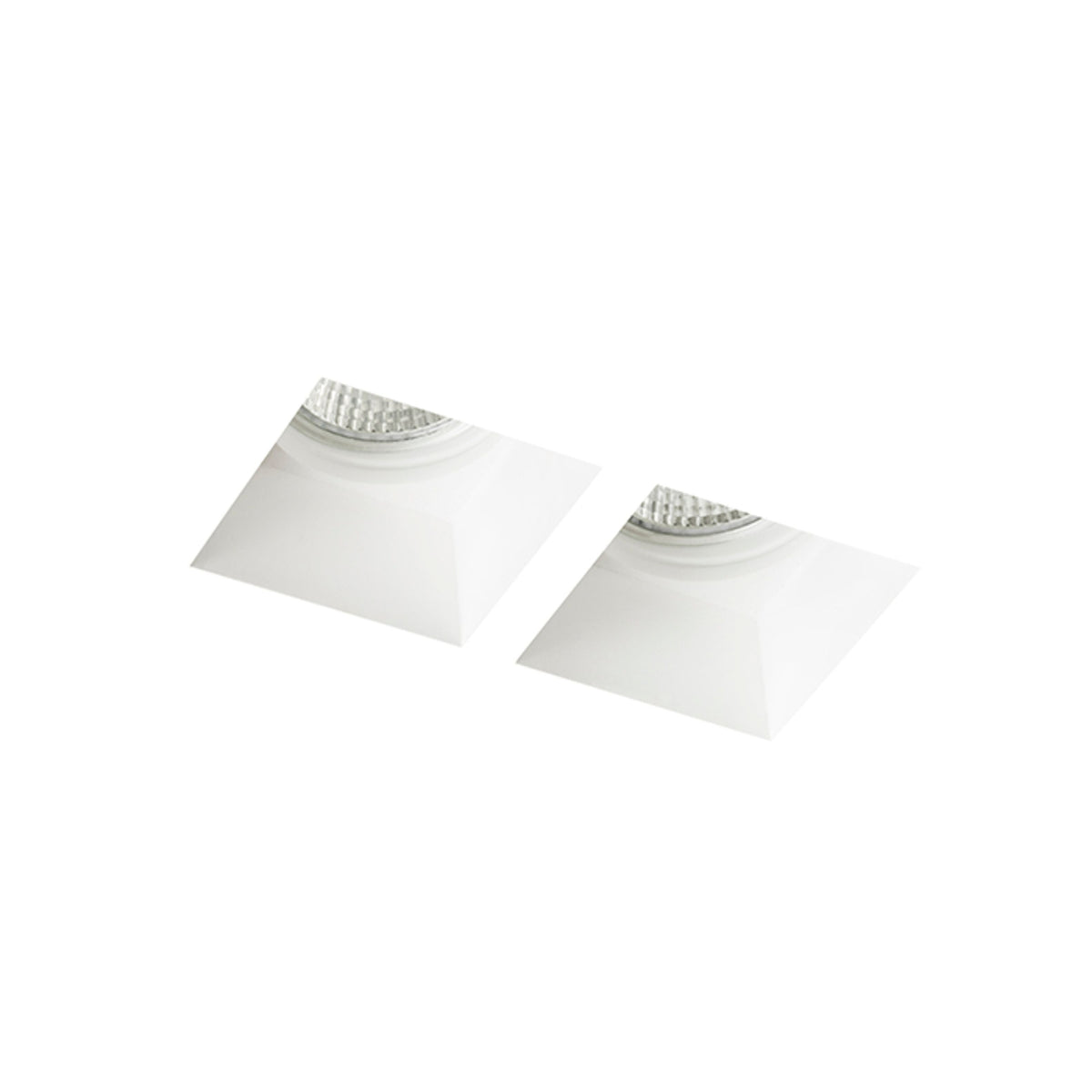 QUO SQ II | gips inbouwspot | 2x GU10 | trimless dubbel vierkant | met of zonder lichtbron