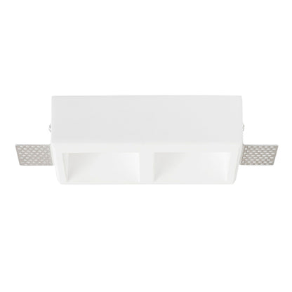 QUO SQ II | gips inbouwspot | 2x GU10 | trimless dubbel vierkant | met of zonder lichtbron