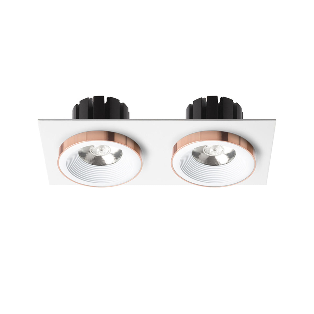 SHARM SQ II | dubbele vierkante inbouwspot | 2x 10 W 1800 lm 3000K | 9 kleuren