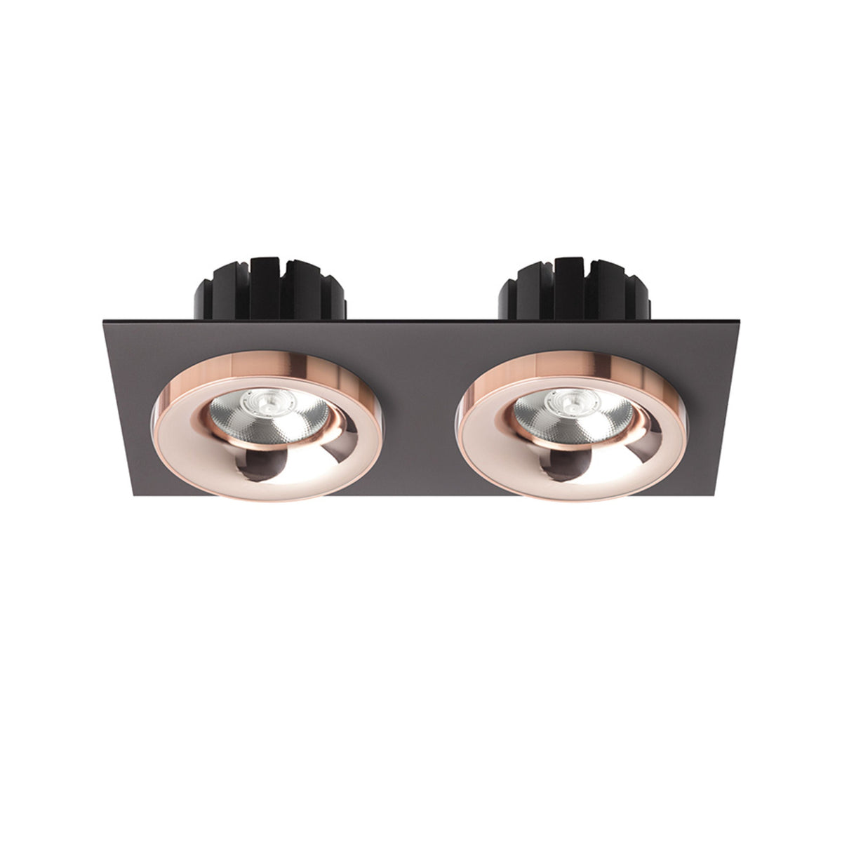 SHARM SQ II | dubbele vierkante inbouwspot | 2x 10 W 1800 lm 3000K | 9 kleuren