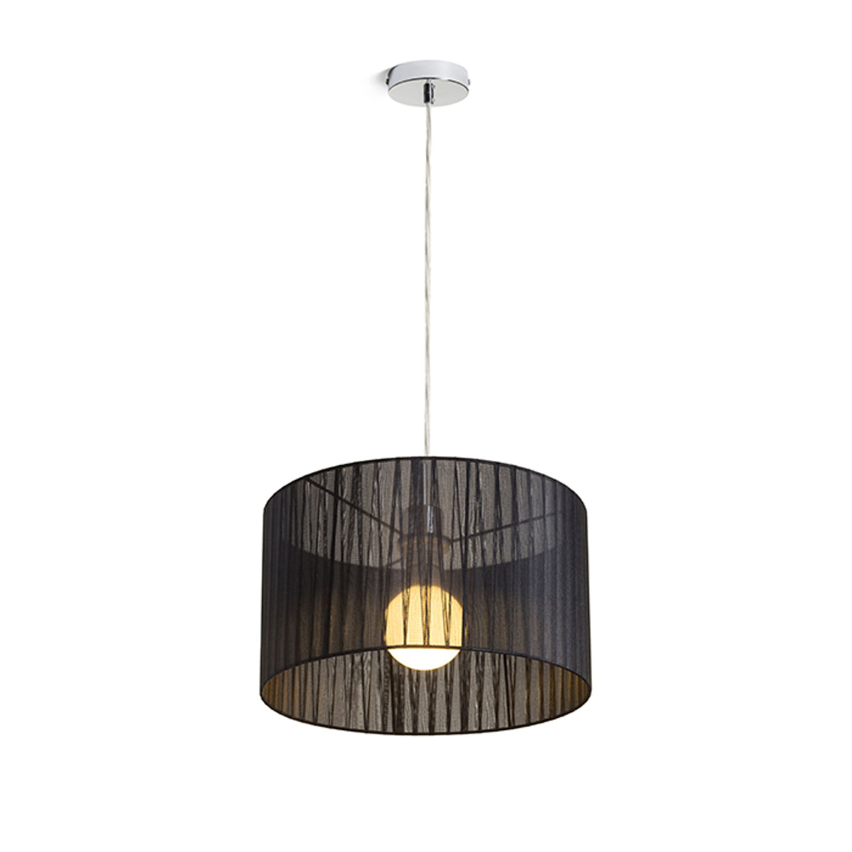 GLAMOUR 35/20 | hanglamp met lintenkap | E27 | zwart | met of zonder lichtbron