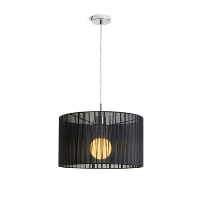 GLAMOUR 35/20 | hanglamp met lintenkap | E27 | zwart | met of zonder lichtbron