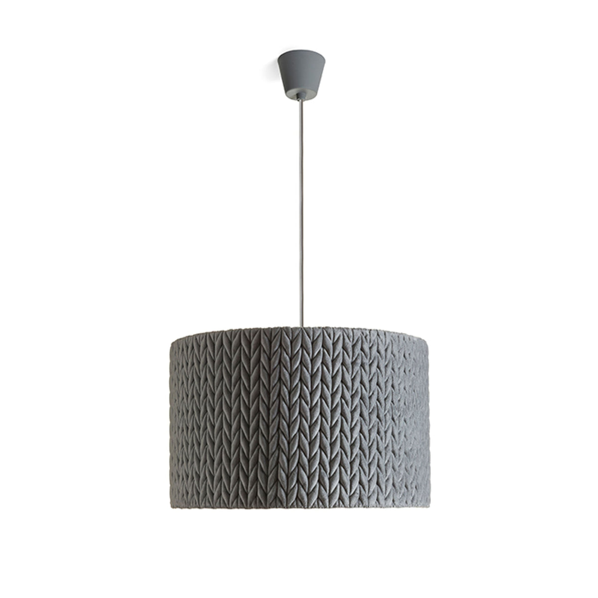 AINO 40 | candeeiro suspenso com abajur de malha | E27 | 40 cm | cinzento com cromado | com ou sem lâmpada