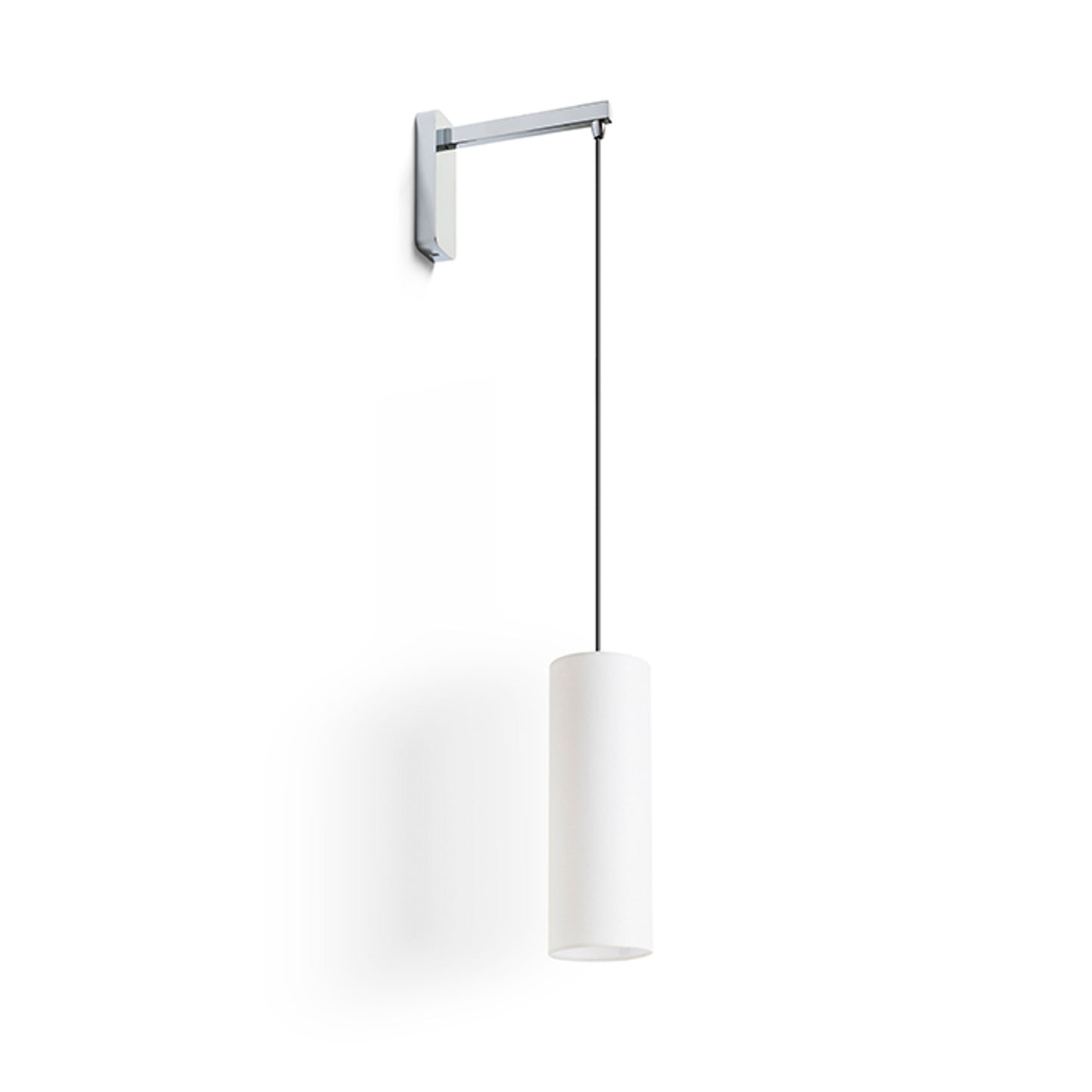 HUDSON | wandlamp met arm | textiel hanglamp, chroom