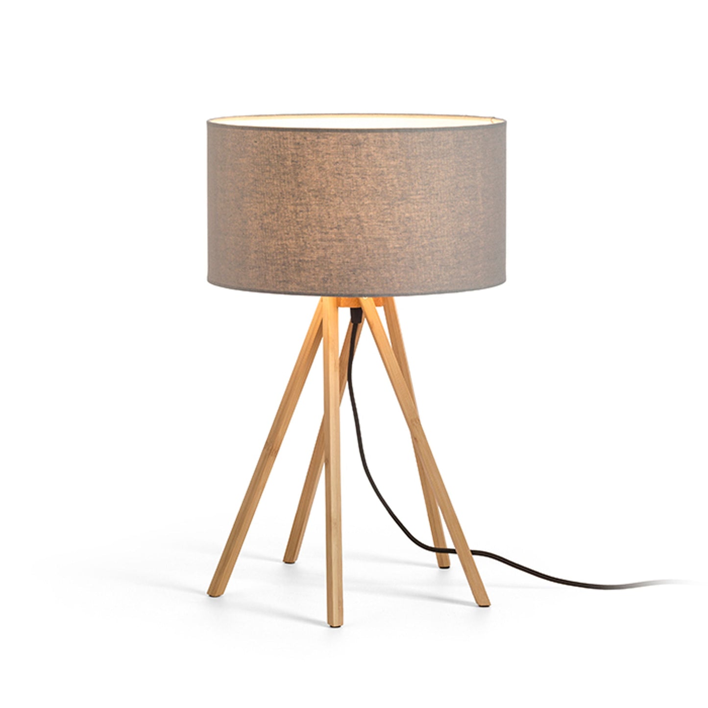EL PASO | tafellamp met bamboe driepoot en textielkap | E14 max 11W | 48,5 cm