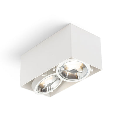 JAMES II | dubbele opbouwspot | LED 15W 1600lm 3000K | dimbaar | mat wit