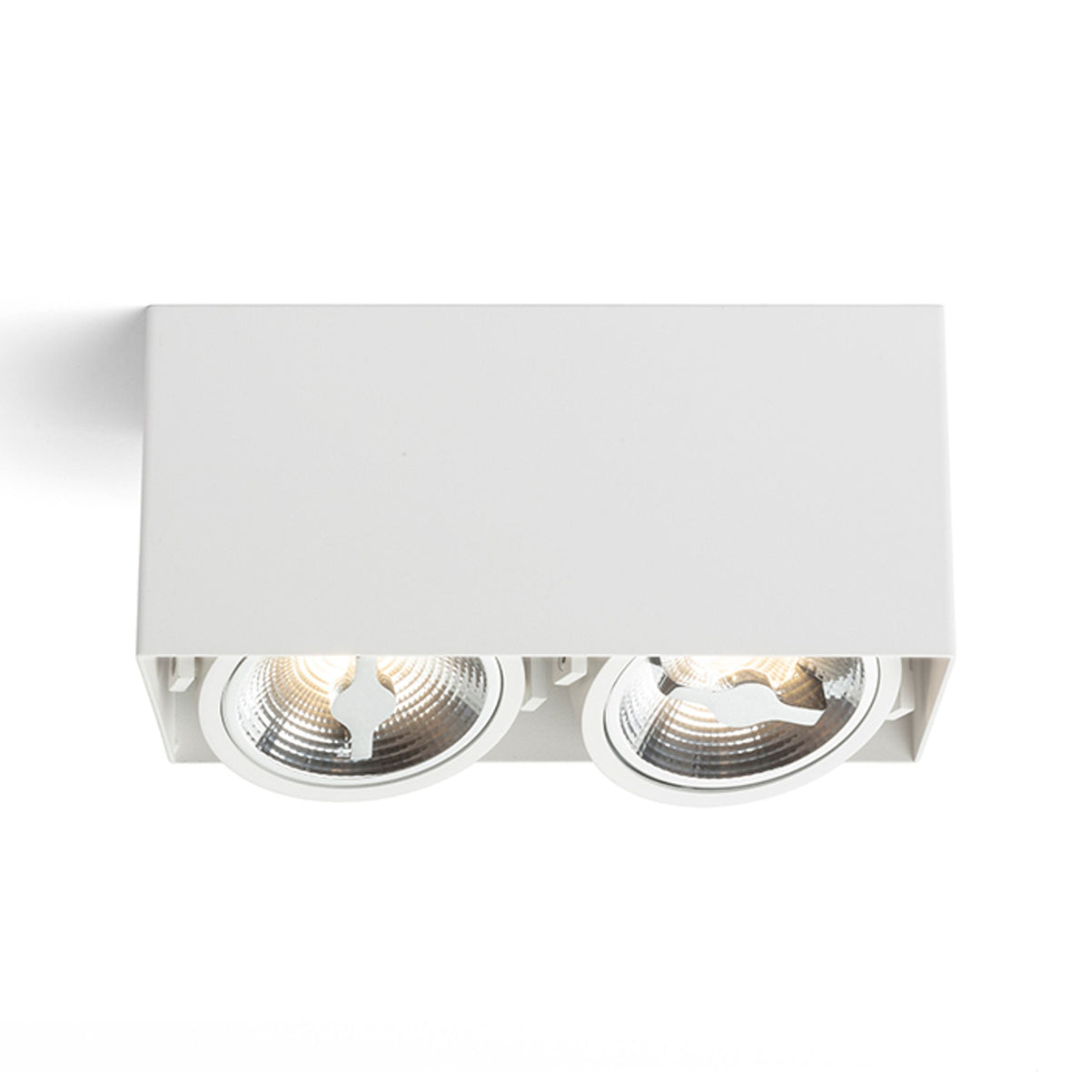 JAMES II | dubbele opbouwspot | LED 15W 1600lm 3000K | dimbaar | mat wit
