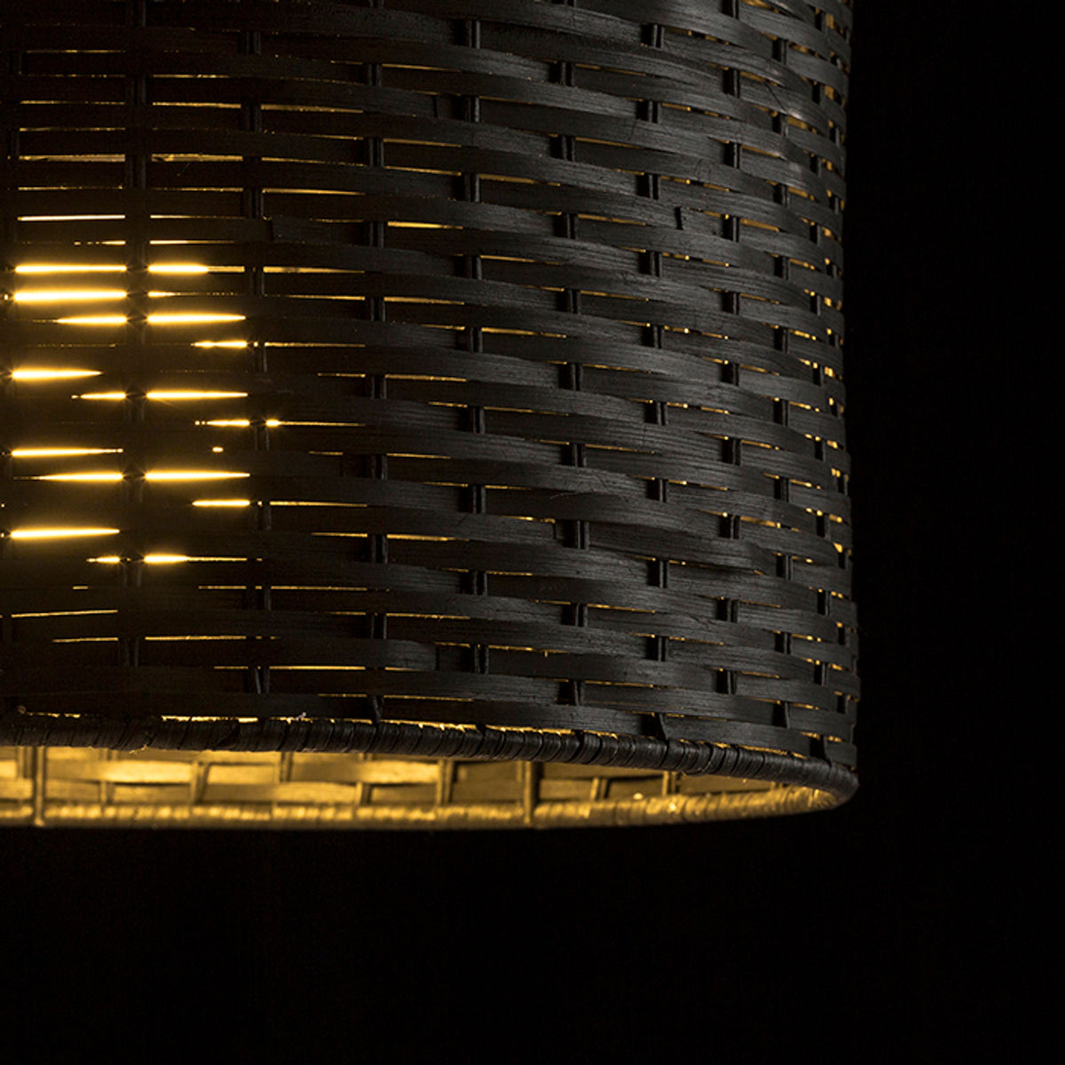 FIATLUX | bamboe hanglamp 41 cm | E27 | zwart | met of zonder lichtbron