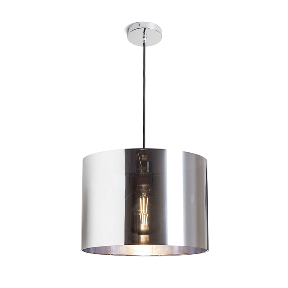 FANCY 35/25 | hanglamp met spiegelende kap 35 cm | E27 | chroomfolie | met of zonder lichtbron