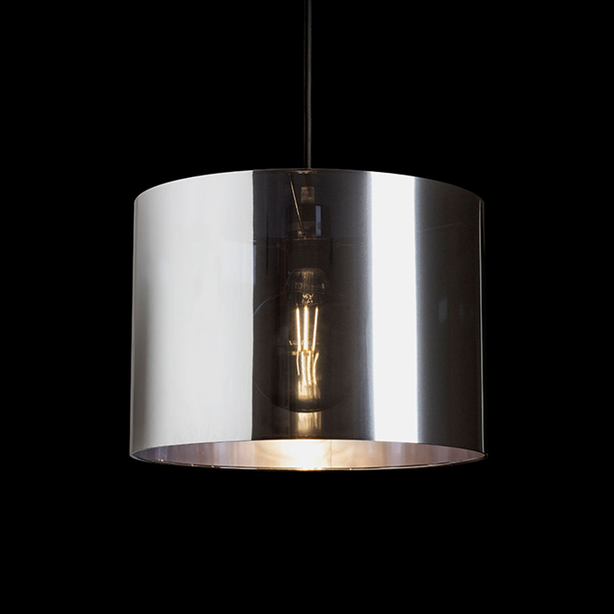 FANCY 35/25 | hanglamp met spiegelende kap 35 cm | E27 | chroomfolie | met of zonder lichtbron