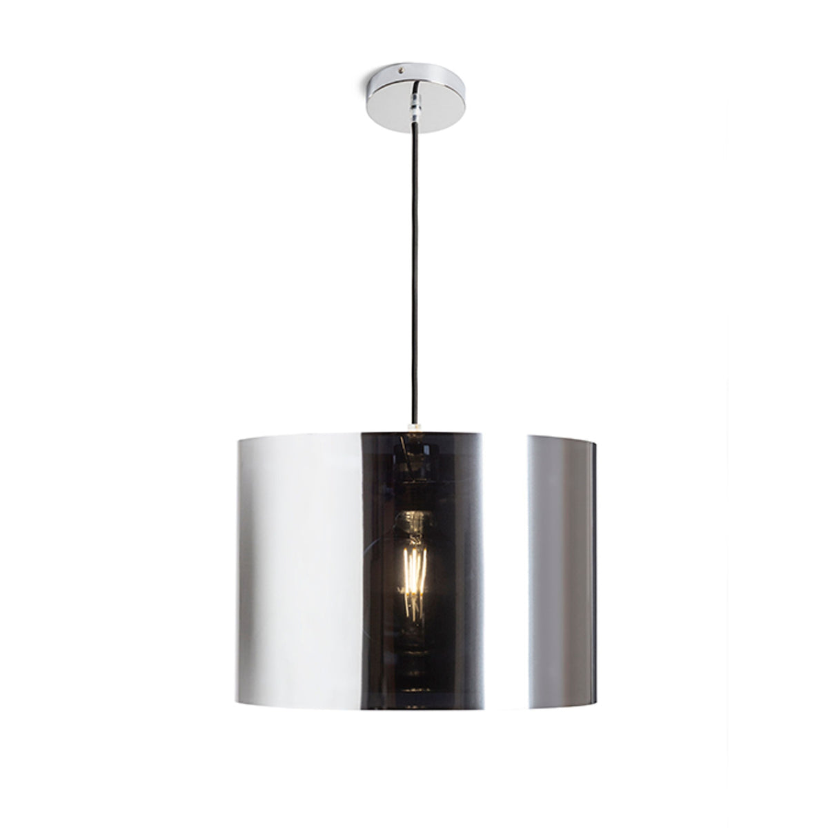 FANCY 35/25 | hanglamp met spiegelende kap 35 cm | E27 | chroomfolie | met of zonder lichtbron