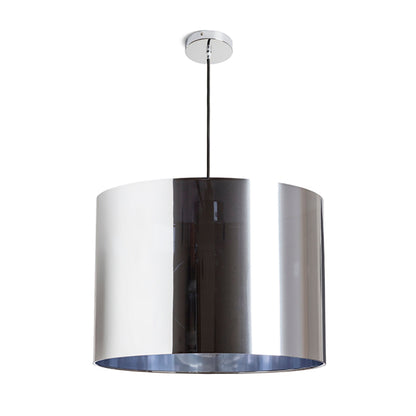 FANCY 50/30 | grote hanglamp met spiegelende kap 50 cm | E27 | chroom of rookfolie | met of zonder lichtbron