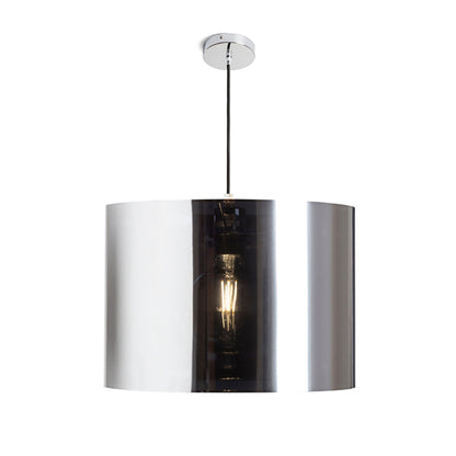 FANCY 50/30 | grote hanglamp met spiegelende kap 50 cm | E27 | chroom of rookfolie | met of zonder lichtbron