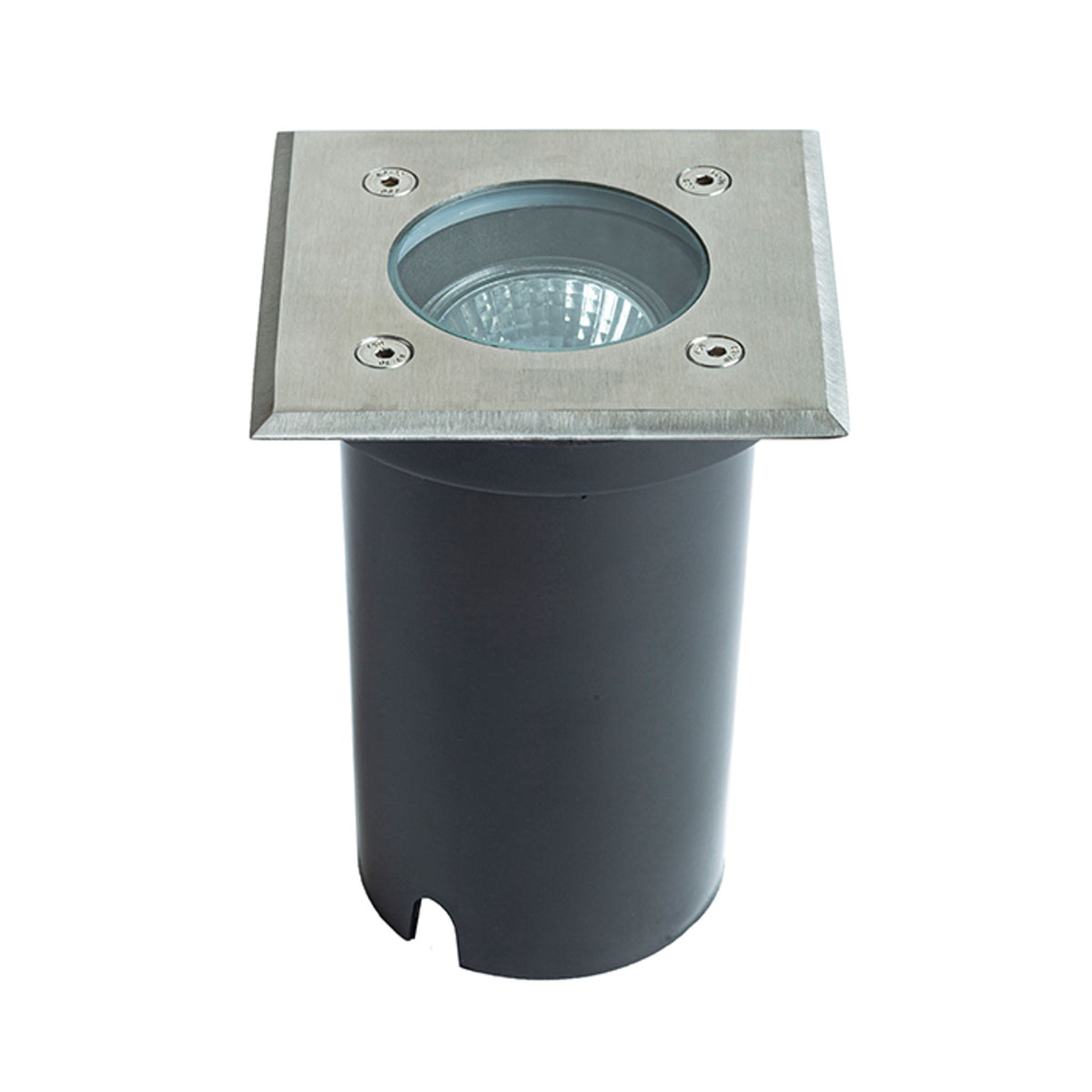 ORBU SQ 10 | firkantet utendørs bakken spotlight | GU10 | IP67 rustfritt stål 10,5 cm | med eller uten lyskilde