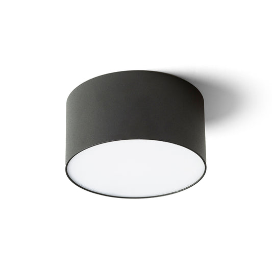 LARISA R 12 DIMM 3000K | dimbare ronde plafondlamp | 10W 800lm | 12 cm | zwart