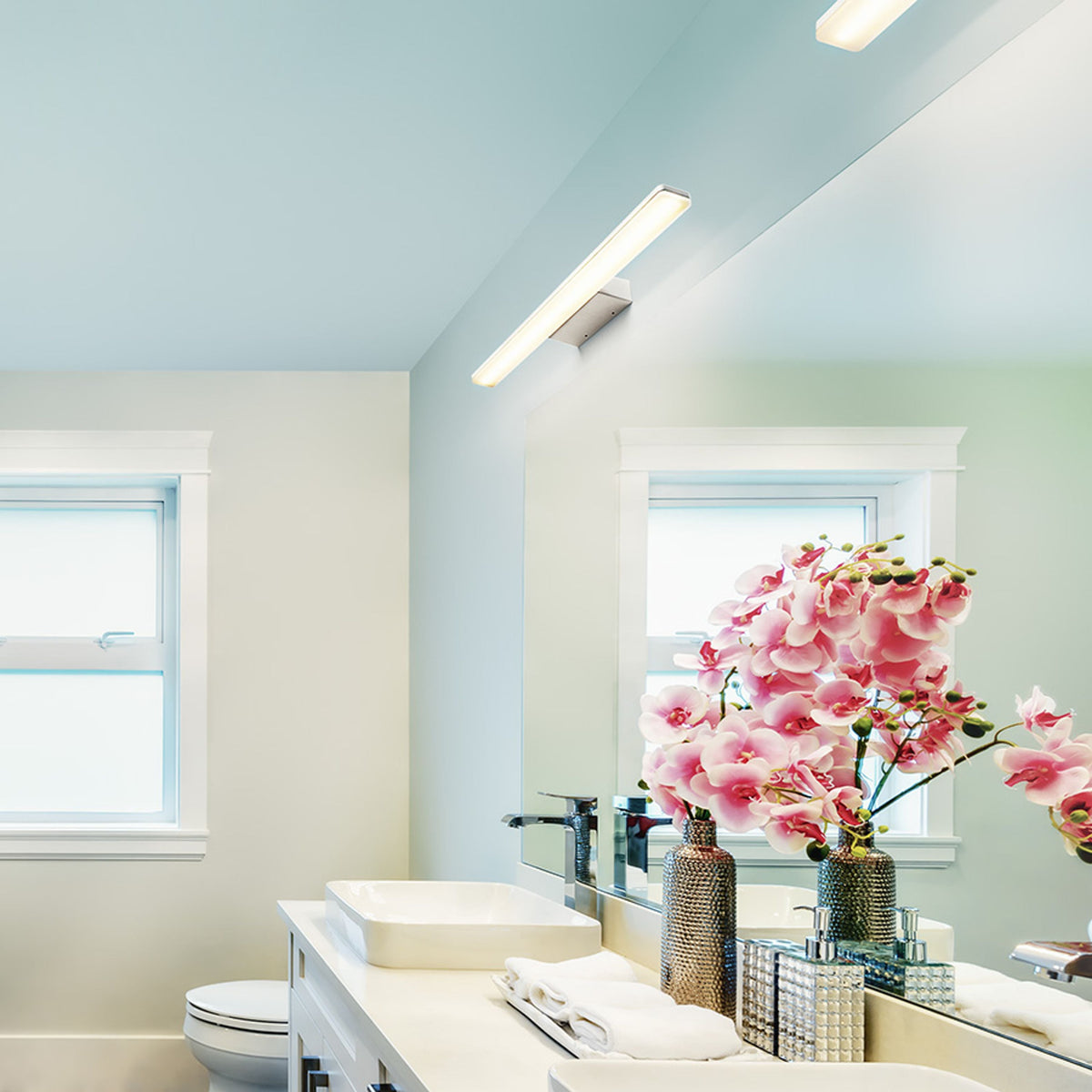 MAREA 60 | luce da specchio LED 60 cm | 18W 1954lm 3000K | IP44 | bianca o nera