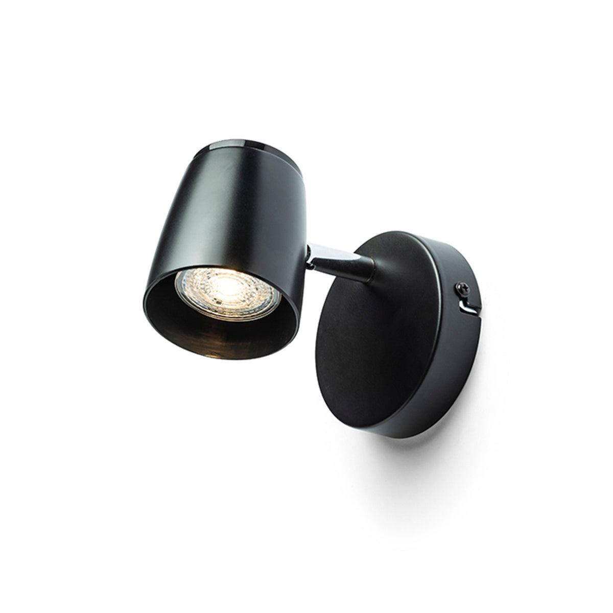 JOLI I | adjustable plastic wall spotlight | GU10 | black | with or without light source