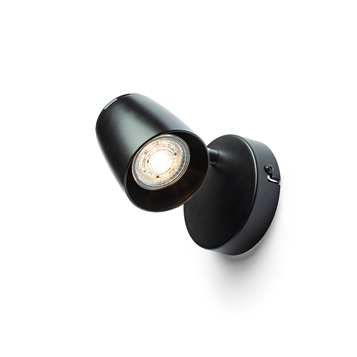 JOLI I | adjustable plastic wall spotlight | GU10 | black | with or without light source