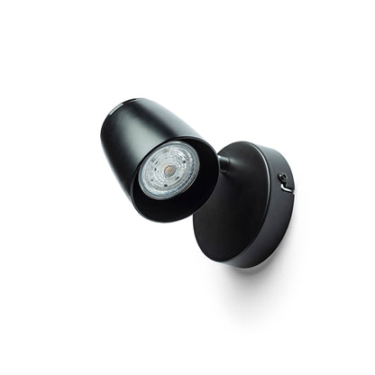 JOLI I | adjustable plastic wall spotlight | GU10 | black | with or without light source