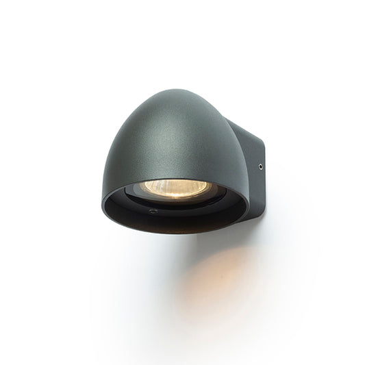 BOURDON | applique murale extérieure en aluminium moulé | GU10 | IP54 | anthracite | avec ou sans source lumineuse