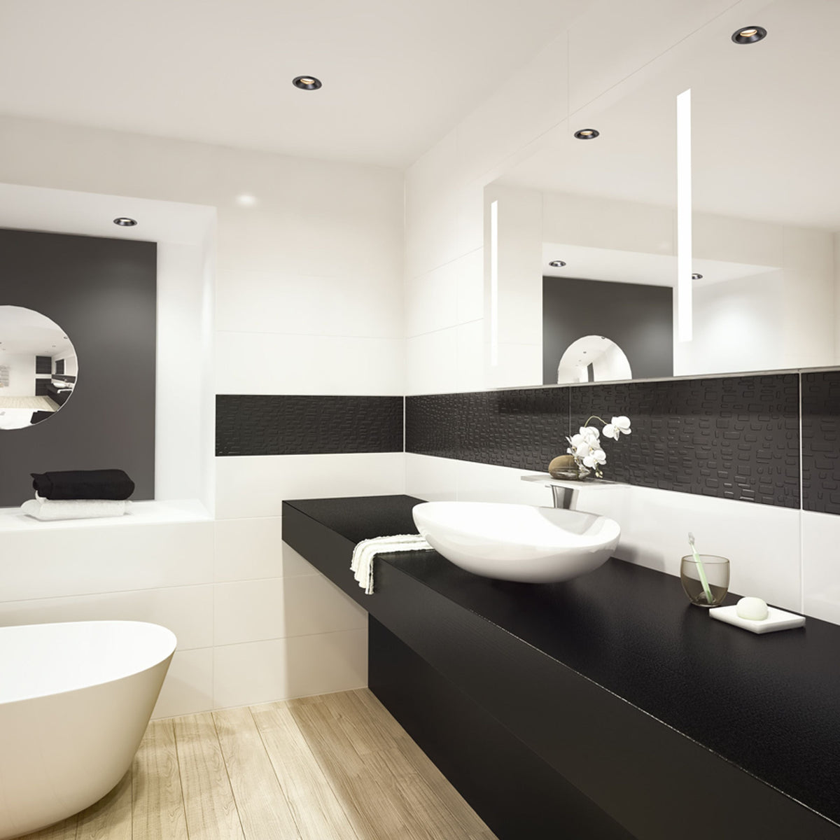 BELLA GU10 | faretto da incasso per bagno con riflettore | GU10 | IP65 in 4 colori | con o senza lampadina