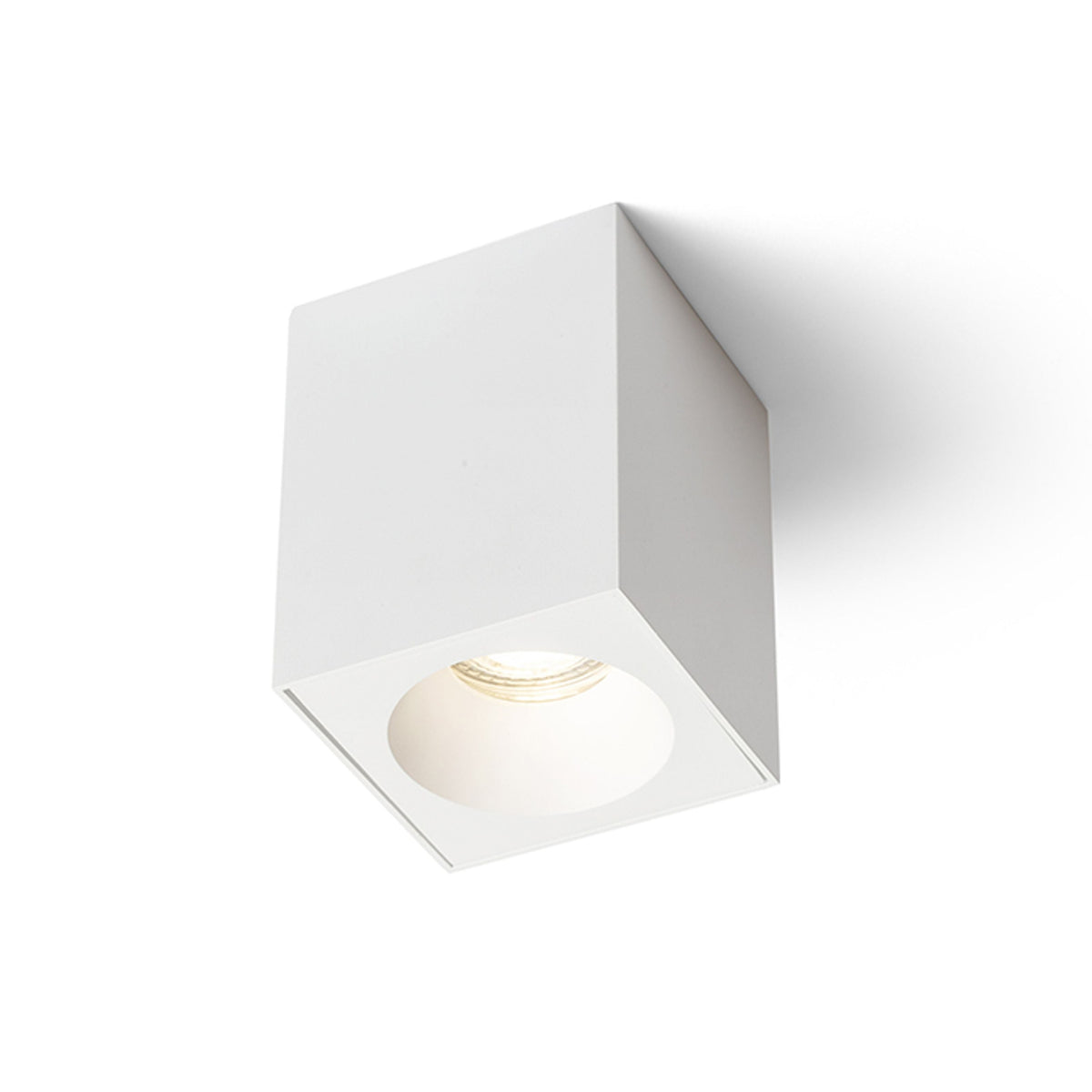 KIM | opbouwspot badkamer | GU10 | blokvorm 9 cm | IP65 | wit | met of zonder lichtbron
