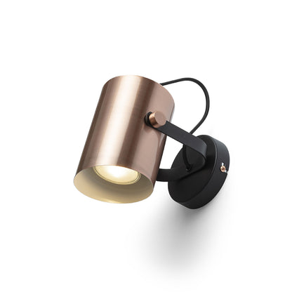 HAREN | robust surface-mounted spotlight with wide reflector | E27 | copper or black | with or without light source